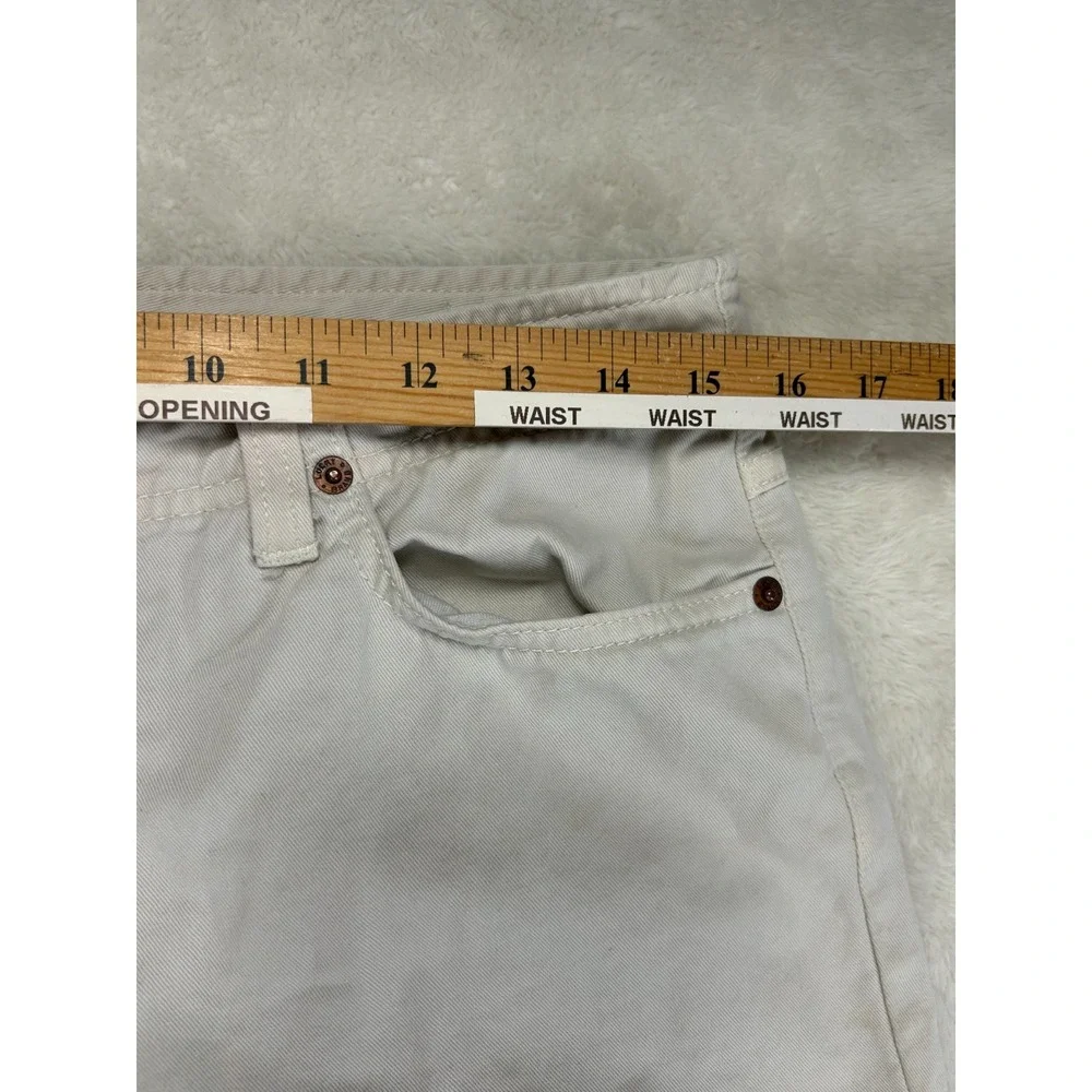 Lucky Brand Dungarees Rancher Flare Jeans Womens 10/30 Off White Mid Rise